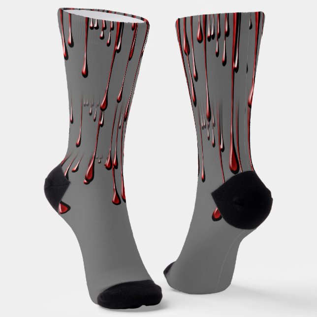 Bloody Drips Halloween  Socks (Angled)