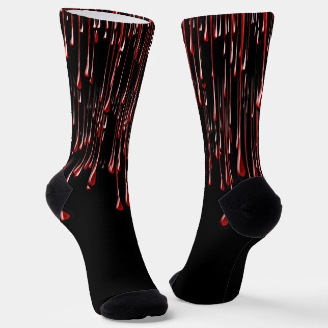 Bloody Drips Halloween  Socks (Angled)