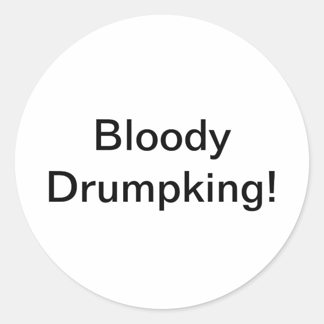 Bloody Drumpking! Jeff Hankamer Artjunkhaus Comic Classic Round Sticker (Front)