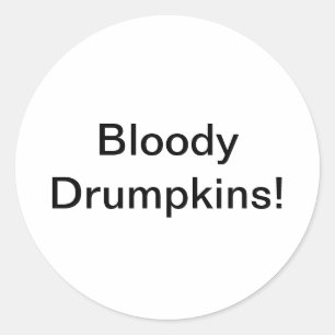 Bloody Drumpkins! Jeff Hankamer Artjunkhaus Comic  Classic Round Sticker