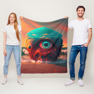 Bloody Eyes Fleece Blanket