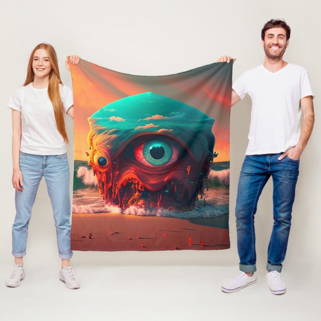 Bloody Eyes Fleece Blanket (In Situ)