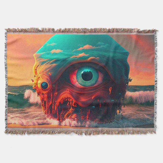 Bloody Eyes Throw Blanket (Front)