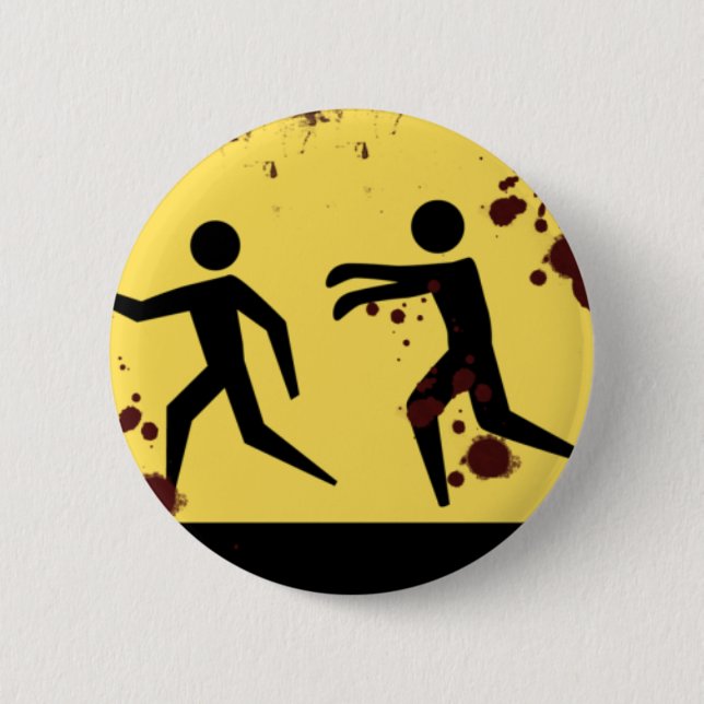 Bloody Fast Moving Zombies Button (Front)