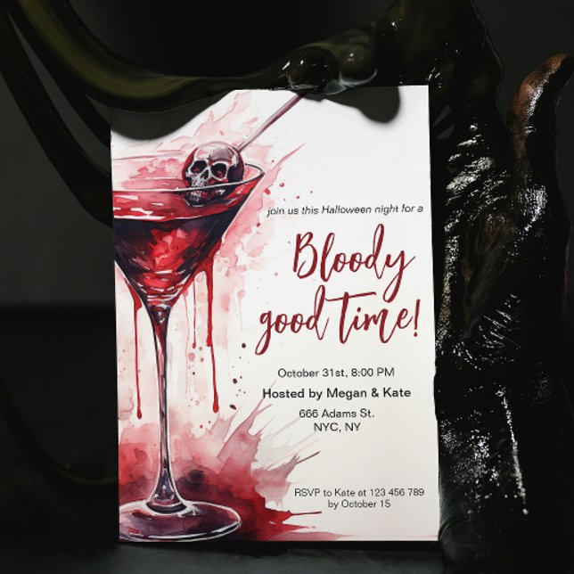 Bloody Good Time Halloween Cocktails Party Invitation (Creator Uploaded)
