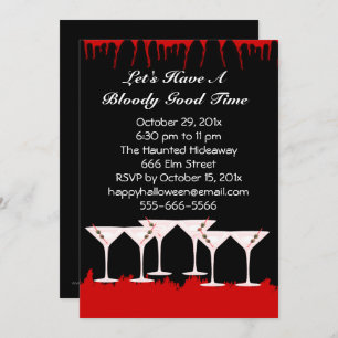 Bloody Good Time Halloween Invitation
