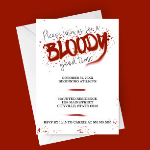 Bloody Good Time Halloween Party Invitation