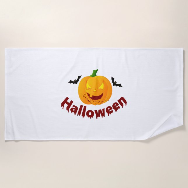 bloody Halloween   Beach Towel (Front)