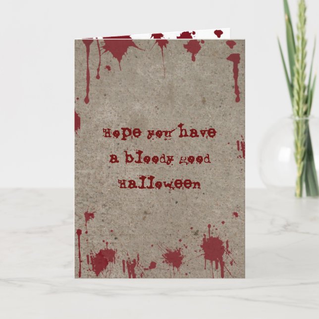 Bloody Halloween Card (Front)