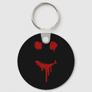 Bloody Halloween Costume I Blood Splatter Smile Key Ring