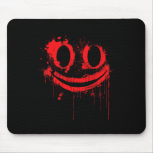 Bloody Halloween Costume I Blood Splatter Smile  Mouse Mat