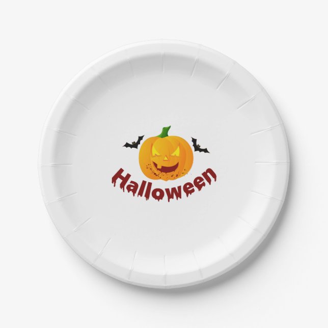 bloody Halloween   Paper Plate (Front)