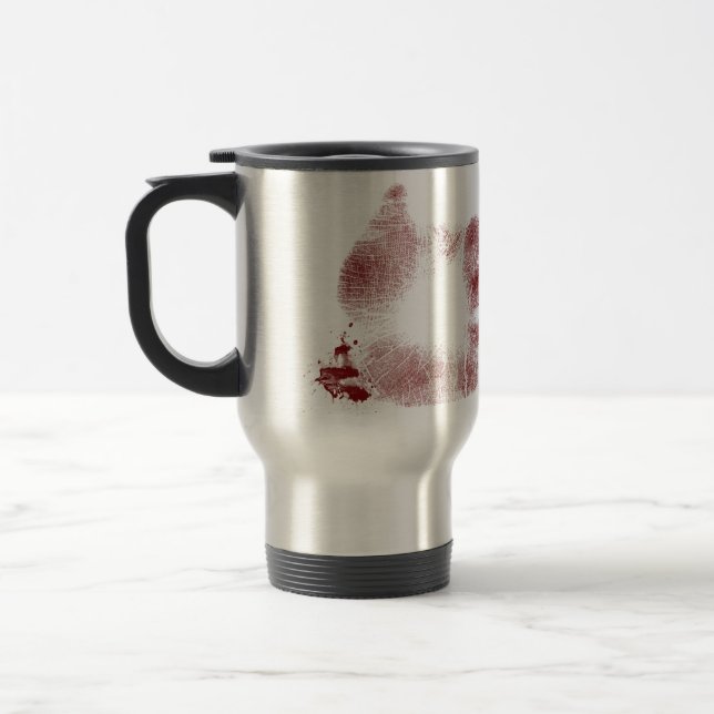 bloody hand cub travel mug (Left)