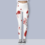 Bloody Hand Print Blood Splatter Halloween Costume Leggings<br><div class="desc">These blood spatter leggings are perfect for Halloween. Check out this collection for more Halloween themed accessories.</div>