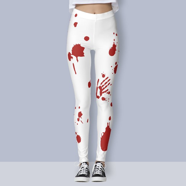 Bloody Hand Print Blood Splatter Halloween Costume Leggings (Creator Uploaded)