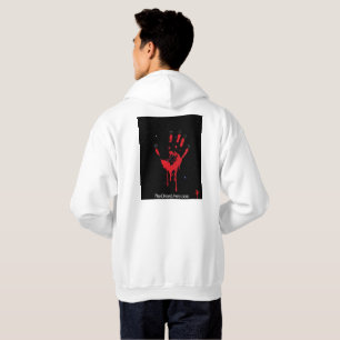 bloody hand print hoodie