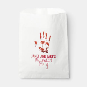 Bloody Handprint Halloween  Favour Bags