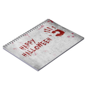 Bloody Handprint Halloween Notebook