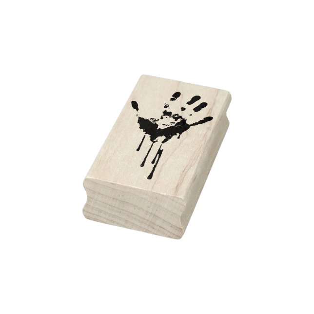 Bloody Handprint Rubber Stamp (Stamp)