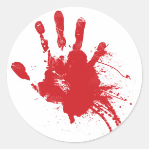 Bloody Handprint Sticker