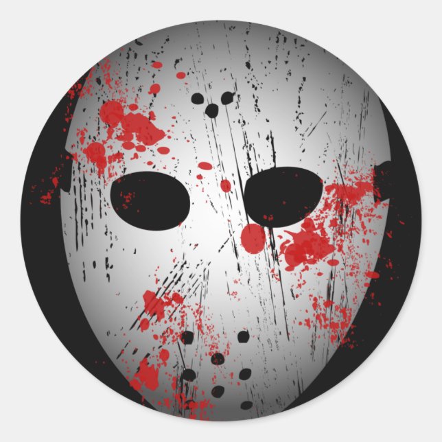 Bloody Hockey Mask Stickers (Front)