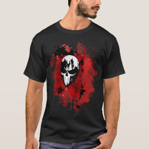  Bloody Horror Movie Skull Black Halloween T-Shirt