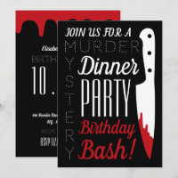 Bloody Knife, Murder Mystery Birthday Party