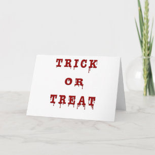 Bloody Letter Trick or Treat Card