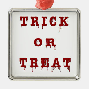 Bloody Letter Trick or Treat Metal Tree Decoration