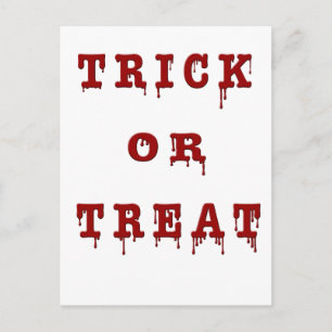 Bloody Letter Trick or Treat Postcard