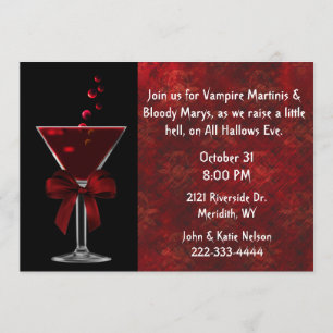 Bloody Mary All Hallows Eve Party Invitaton Invitation