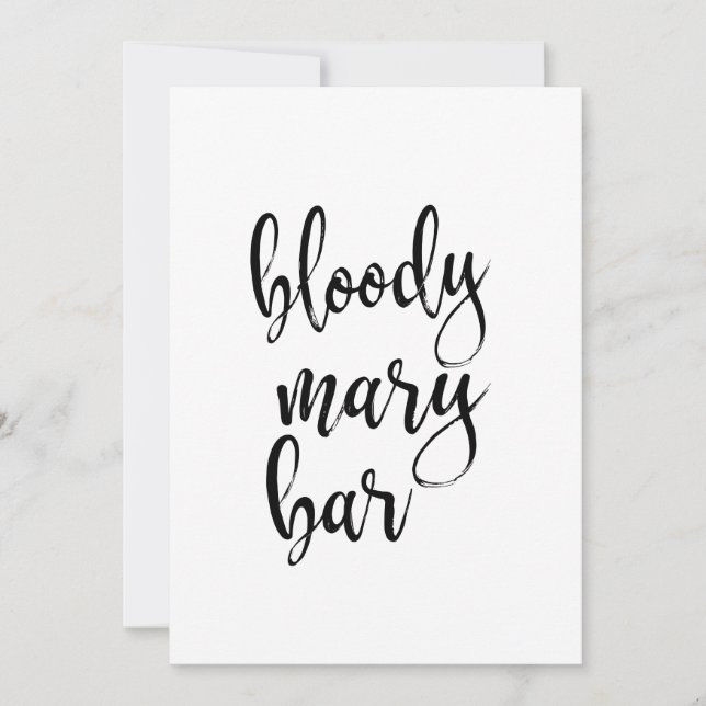 Bloody Mary Bar Affordable Calligraphy Sign (Front)