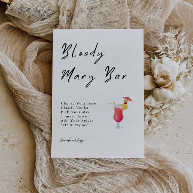 Bloody Mary Bar Bridal Shower Invitation (Bloody Mary Bar Bridal Shower Invitation)