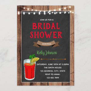 Bloody mary bridal shower party invitation