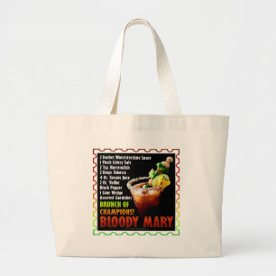 BLOODY MARY, Brunch of Champions Large Tote Bag