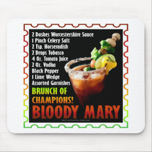 BLOODY MARY, Brunch of Champions Mouse Mat
