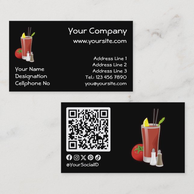 Bloody Mary Business Card (Front/Back)