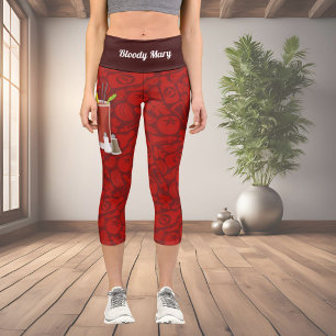 Bloody Mary Cocktail Capri Leggings