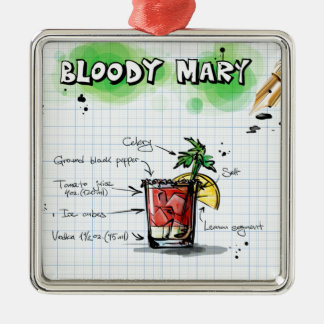 Bloody Mary Cocktail Metal Tree Decoration