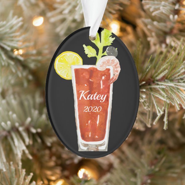 Bloody Mary Cocktail Personalised Ornament (Tree)