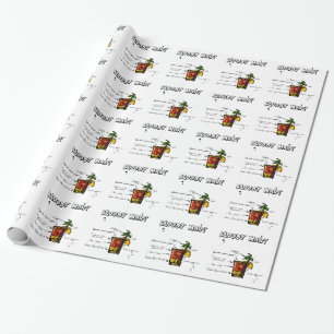 Bloody Mary Cocktail Recipe Wrapping Paper