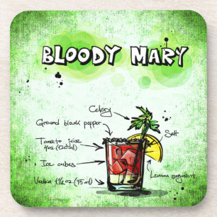 Bloody Mary Drink Recipe Coaster