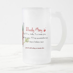 Bloody Mary Frosted Glass Beer Mug