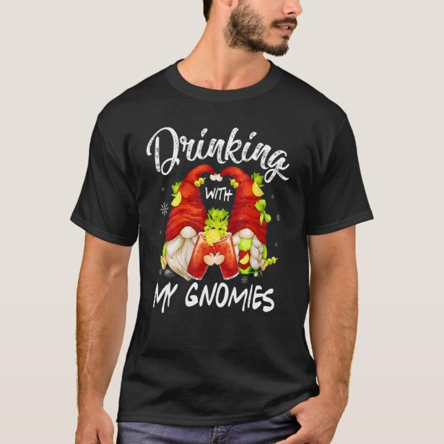 Bloody Mary Gnome Loves Drinking With My Gnomies T-Shirt (Front)