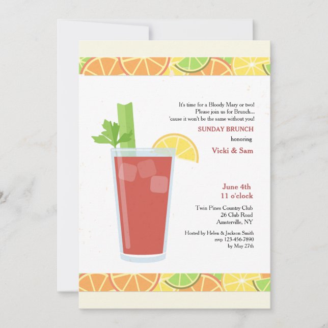 Bloody Mary Invitation (Front)