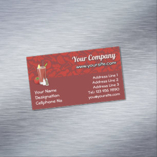 Bloody Mary Magnetic Business Card