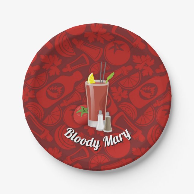 Bloody Mary Paper Plate (Front)
