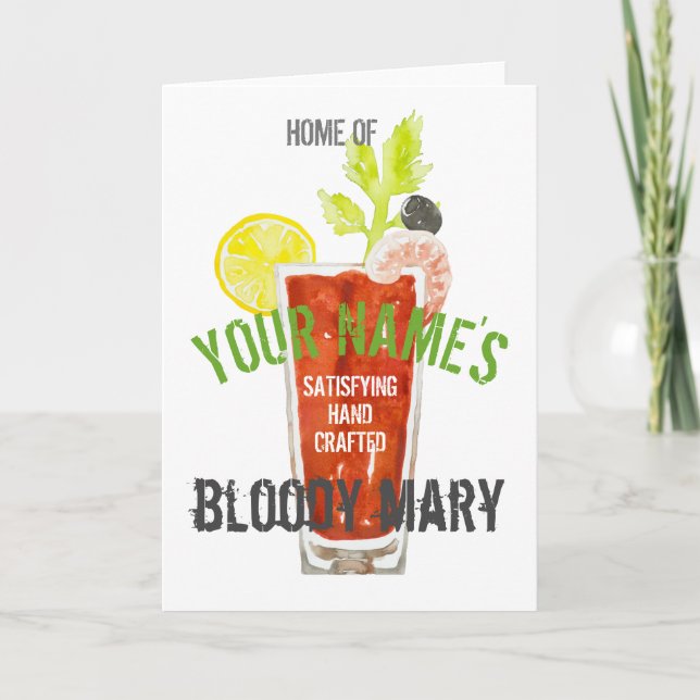 Bloody Mary Personalised Card (Front)
