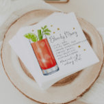 Bloody Mary Recipe Cocktail Napkin<br><div class="desc">Our cocktail napkin features an illustration of a Bloody Mary cocktail and the recipe for making it. It's the perfect way to learn how to make this classic cocktail or to remind yourself of the ingredients and proportions. This napkin is sure to be a conversation starter at your next cocktail...</div>