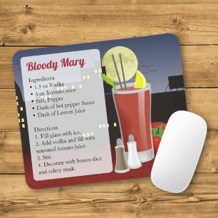 Bloody Mary Recipe Mouse Mat